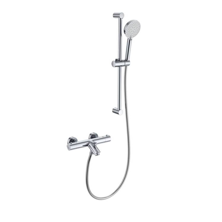 Смеситель для ванны Wonzon & Woghand WW-C2002-A-CR термостатический, с душевым гарнитуром, хром