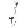 Смеситель для ванны Wonzon & Woghand WW-C2021-A-MB термостатический, с душевым гарнитуром, черный матовый