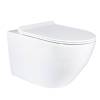 Унитаз подвесной BOND Oval F01-10Long безободковый, белый, с сиденьем микролифт фото 9