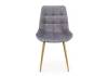 Стул на металлокаркасе Notta Челси К 632461 темно-серый (zd 995) / золотой np фото 3