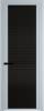 Межкомнатная дверь Profil Doors 2 AGP цвет профиля Серебро, стекло безопасное 6 мм мору черный 800x2000
