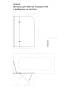 Шторка на ванну MaybahGlass MGV-919-6 99x140, поворотная, стекло графит матовый 6 мм, профиль черный фото 6