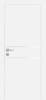 Межкомнатная дверь Profilo Porte экошпон PX-18, остекленная, белый, лакобель белоснежный 900x2000