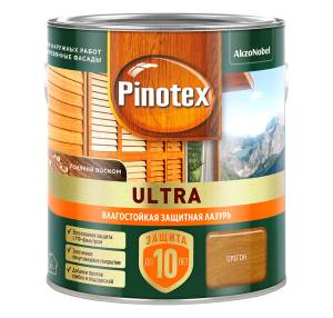 Пропитка декоративная для защиты древесины Pinotex Ultra AWB полуглянцевая орегон 2.5 л