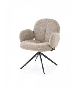 Стул кухонный Halmar K568 V-CH-K/568-KR-C.BEZOWY темно-бежевый/черный