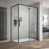 Душевой уголок Vincea Slim-U VSR-2SU9012CLB профиль матовый черный 120x90 фото 9