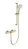 Смеситель для ванны Wonzon & Woghand WW-C2017-A-BG с душевым гарнитуром и термостатом, брашированное золото