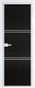 Межкомнатная дверь Profil Doors 3 AX цвет профиля Вайт, стекло безопасное 6 мм мору черный 600x2000