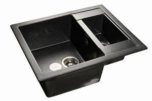 Мойка кухонная GranFest Quadro GF-Q--610K 1.5-чаши 610x500мм черный