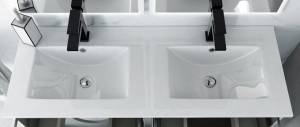 Раковина Cezares 50135 121x46, белая, двойная