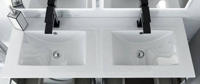 Раковина Cezares 50135 121x46, белая, двойная
