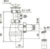 Комплект Раковина VitrA S20 5502B003 + Пьедестал VitrA S20 5529B003 + Смеситель Rossinka Y Y35-22 + Сифон для раковины Wirquin Минор с отводом для стиральной машины фото 7