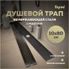 Душевой трап Teymi Helmi T90346 решетка черная, 10х80 см