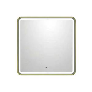 Зеркало Comforty Ситара-80 00-00018681 с подсветкой  бесконтактный сенсор, в алюминиевой раме, золотой матовый