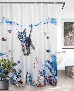 Шторка для ванной Bath Plus Charme Red Cat 5 ch-21327 180x200 белая