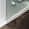Шторка на ванну MaybahGlass MGV-793-5 80x140, поворотная, стекло сатин 6 мм, профиль хром матовый, с полотенцедержателем фото 5