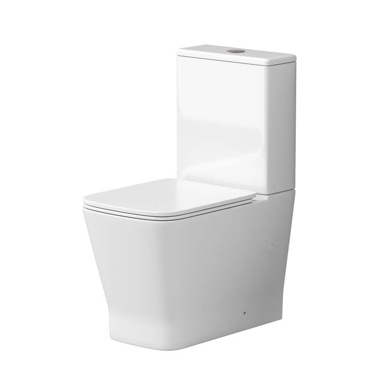 Унитаз-компакт Grossman GR-4490SQ безободковый, сиденье микролифт, белый глянцевый