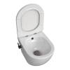 Унитаз подвесной Taliente Amato AM25010+SMnero безободковый, с микролифтом, белый фото 2
