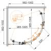 Душевой уголок Cezares Stylus-M STYLUS-O-M-R-2-100-C-Cr профиль хром глянцевый, стекло прозрачное, 100x100x195 фото 6