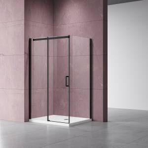 Душевой уголок Vincea Dice VSR-4D8014CLB 1400x800, черный, стекло прозрачное
