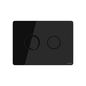 Кнопка смыва Cersanit Accento Circle P-BU-ACN-CIR-PN/Bl/Gl стеклянная, черная глянцевая