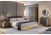 Кровать Woodville Адам 576849 дуб крафт золотой, грей алькантара велюр с ПМ 160x200 фото 2