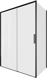 Душевой уголок Aquanet Pleasure Evo AE65-140x90-BT профиль черный, прозрачное стекло