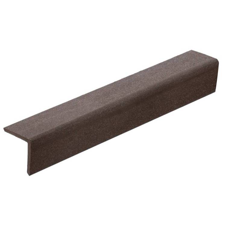 Уголок Polywood Коричневый брашированный декоративный 3000x45x45