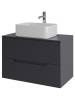 Тумба с раковиной Orange Line Li-80TugMDF+B02-460W графит матовый, 80.5 см фото 2