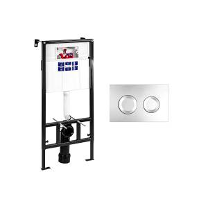 Система инсталляции для унитазов Bettoserb Sava Fix Slim SET40006468 клавиша хром матовый