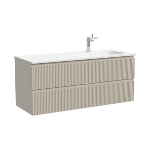 Тумба под раковину Sancos Snob R SNR120RCE правая, c двумя ящиками, Beige Soft, 119.5x44.5x50