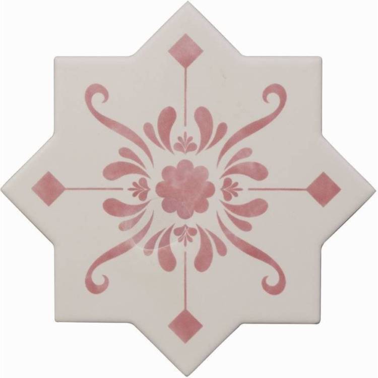 Керамогранит Cevica Becolors Star Dec. Stencil Coral 13.25x13.25