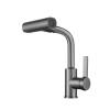 Смеситель для кухни Rush Tinos TI3732-17Grey с поворотным изливом, графит