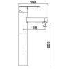 Смеситель для раковины Laparet Legna N3014402LPT высокий, хром фото 4