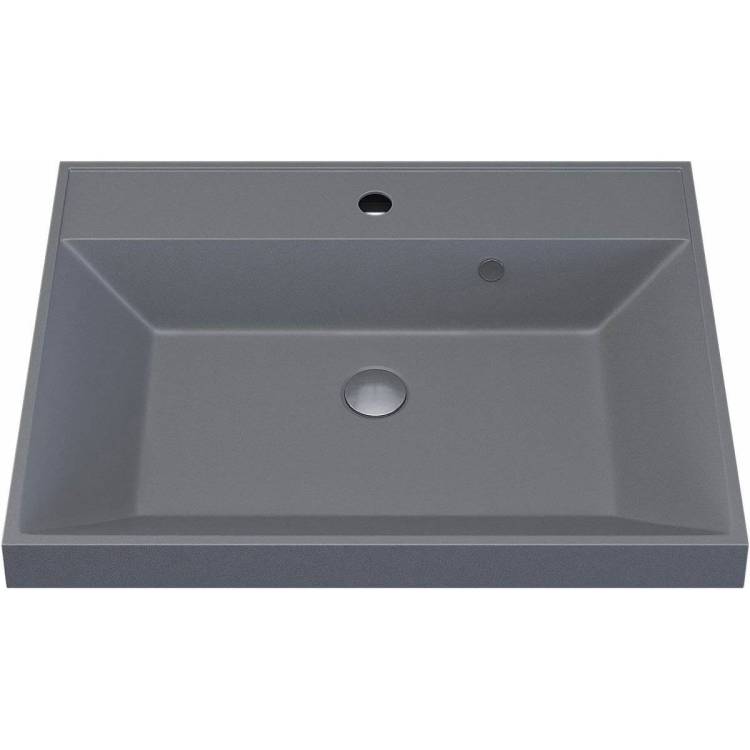 Раковина Uperwood Classic Quartz 291030001 серая матовая, бетон, 60x45