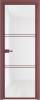 Межкомнатная дверь Profil Doors 3 AX цвет профиля Красный антрацит, стекло безопасное 6 мм белый триплекс 600x2000