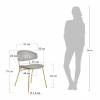 Стул Bradex Home Elle RF 0781 серый с золотыми ножками фото 11