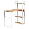 Стол письменный с полками Bradex Home Frame FR 0691, светлое дерево, белый фото 5