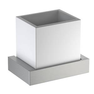 Стакан Timo Caisa 92031/13 настенный, никель, белый