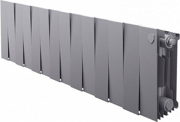 Радиатор биметаллический Royal Thermo Piano Forte 200 silver satin, 14 секций