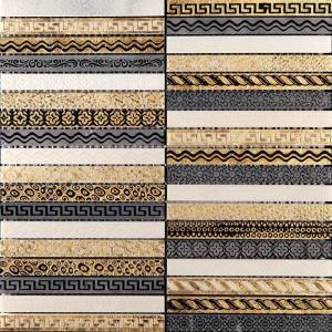 Мозаика Skalini Golden line GLN-1 Микс (1.5x14.8) 30x30