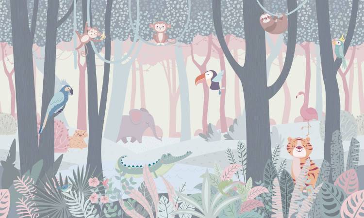 Фреска Ortograf Little friends 34420 Жизнь в джунглях 3 Флорентина Суперфасад FFSO