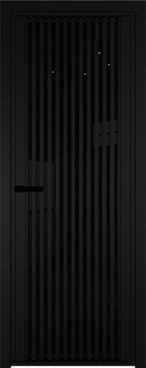 Межкомнатная дверь Profil Doors 3 AGP цвет профиля Черный, стекло безопасное 6 мм черный триплекс 600x2000