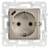Розетка 1-местная с заземлением, шторками и USB Type С IEK Skandy SK-R14-16-U14-018-K37 шампань фото 2