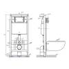 Комплект Aqueduto Macio AQDS012 унитаз подвесной, сиденье микролифт, кнопка белая глянцевая фото 6