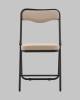 Стул складной Stool Group Джонни fb-jonny-vl-04 бежевый, каркас черный матовый, велюр фото 5