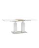 Стол обеденный Stool Group Сиэтл DT-963-HGW-140 DUAL глянцевый белый 140(180)x90x76