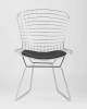 Набор из 4 стульев Stool Group Bertoia MC66-5F KD HLR-43 X4 хромированный с черной подушкой фото 3