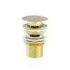 Донный клапан для раковины Wonzon & Woghand WW-88SS01-BG с переливом, брашированное золото