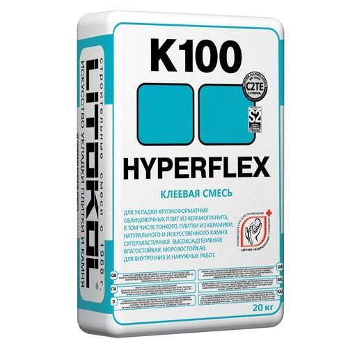 Суперэластичная клеевая смесь LITOKOL HYPERFLEX K100 серый 20кг